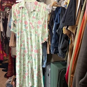 Floral french Button-Up Dress